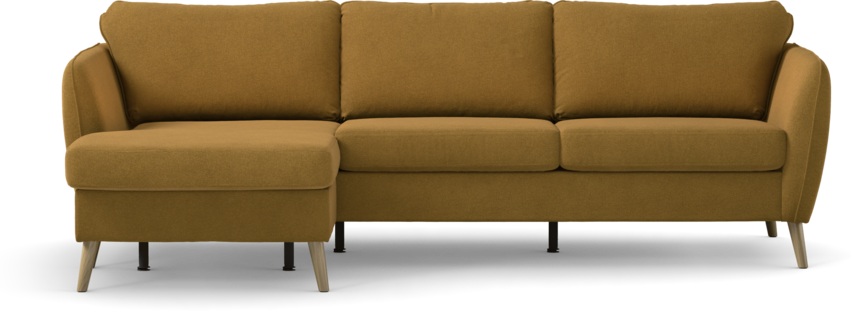 County - 3-sits soffa med flyttbar schäslong - Gul