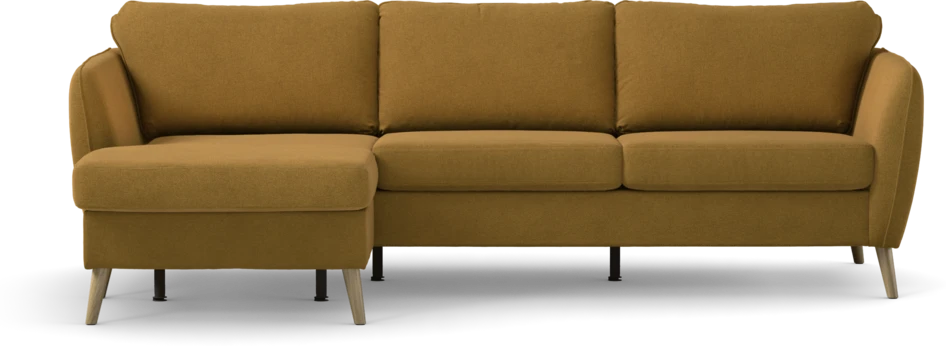County - 3-sits soffa med flyttbar schäslong - Gul