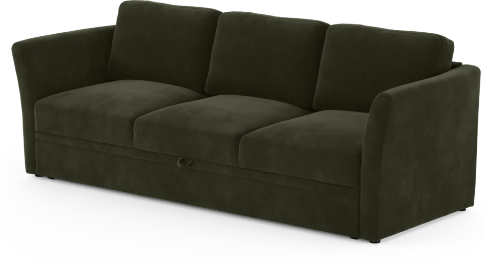 Öland - Bäddsoffa 3-sits, längsbäddad - Grön