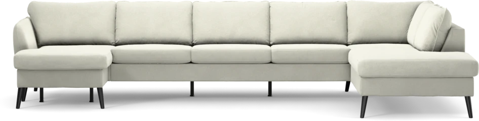 County - 4-sits soffa med schäslong vänster och divan höger - Vit