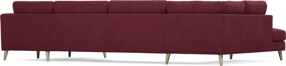Bridge - 3-sits soffa med divan vänster och schäslong höger - Röd