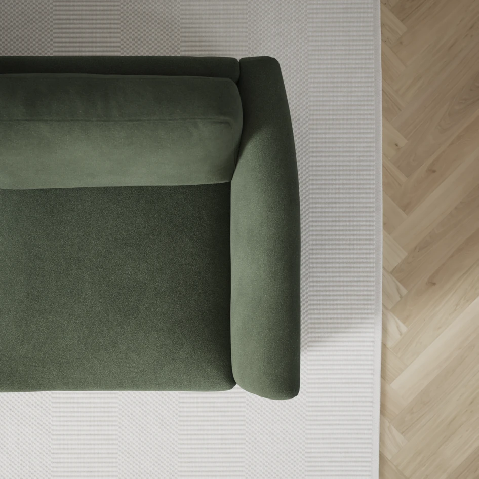 Öland - Bäddsoffa 3-sits, längsbäddad - Grön