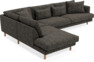Harper - 3-sits soffa med divan vänster - Grå