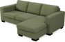 Nevada - 3-sits soffa med flyttbar schäslong - Grön