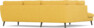 Madison Lux - 2-sits soffa med divan vänster - Gul