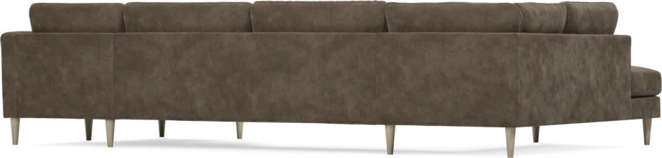 Bridge - 3-sits soffa med divan vänster och schäslong höger - Brun