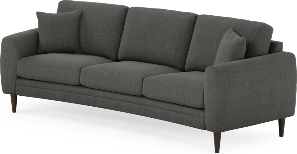 Eden - 3-sits soffa svängd - Grå