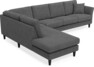 Eden - 3-sits soffa med divan - Svart