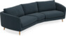 Madison - 3-sits soffa svängd, 90 cm - Turkos
