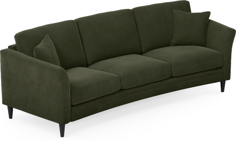 Eden - 3-sits soffa svängd - Grön