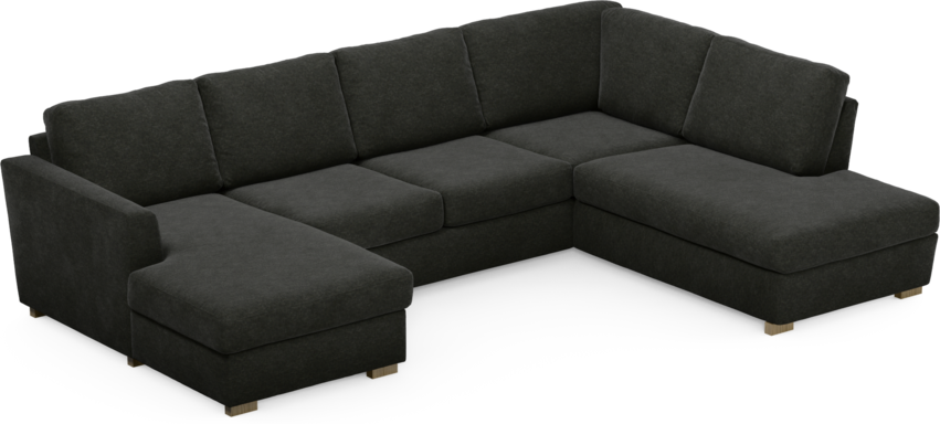 Friday - 3-sits soffa med schäslong vänster och divan höger - Grå