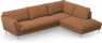 Madison Lux - 3-sits soffa med divan höger - Orange