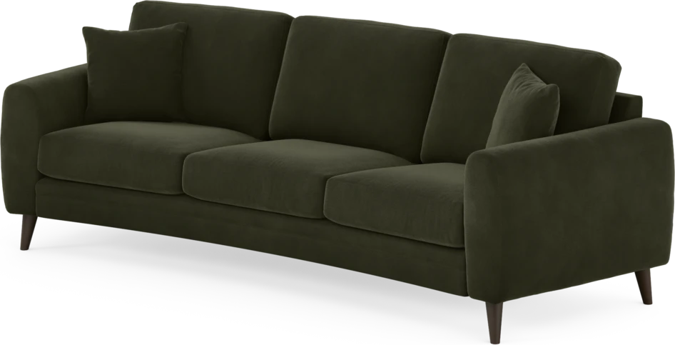 Eden - 3-sits soffa svängd - Grön