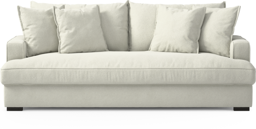Mila - 3-sits soffa, hel dyna - Vit