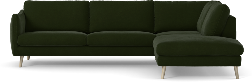 Madison Lux - 3-sits soffa med divan höger - Grön