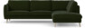 Madison Lux - 3-sits soffa med divan höger - Grön