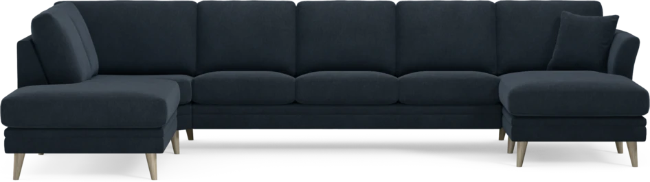 Eden - 3-sits soffa med divan vänster och schäslong höger - Blå