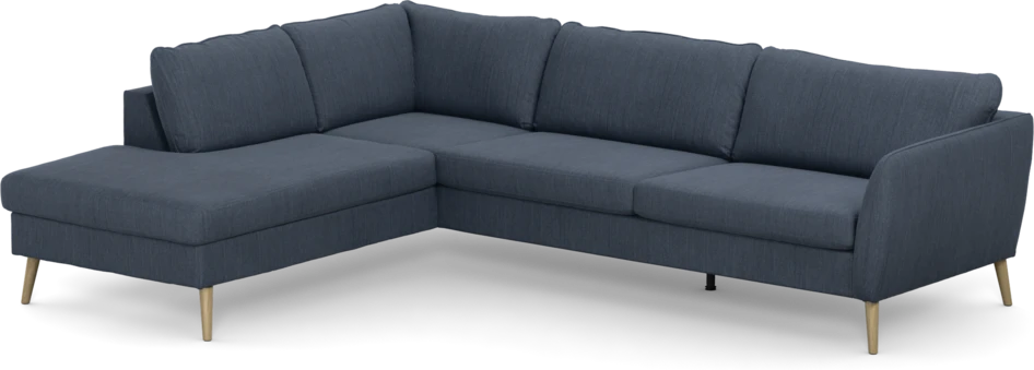 County - 2,5-sits soffa med divan vänster - Blå
