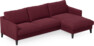 Winston - 3-sits soffa med schäslong, vändbar - Röd