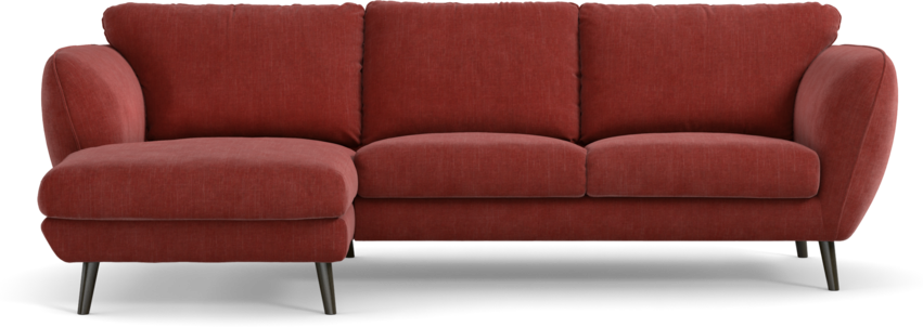 Madison Lux - 2-sits soffa med schäslong vänster - Rosa