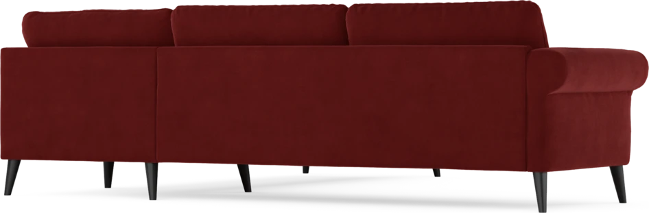 Bridge - Hörnsoffa, 3+3-sits - Röd