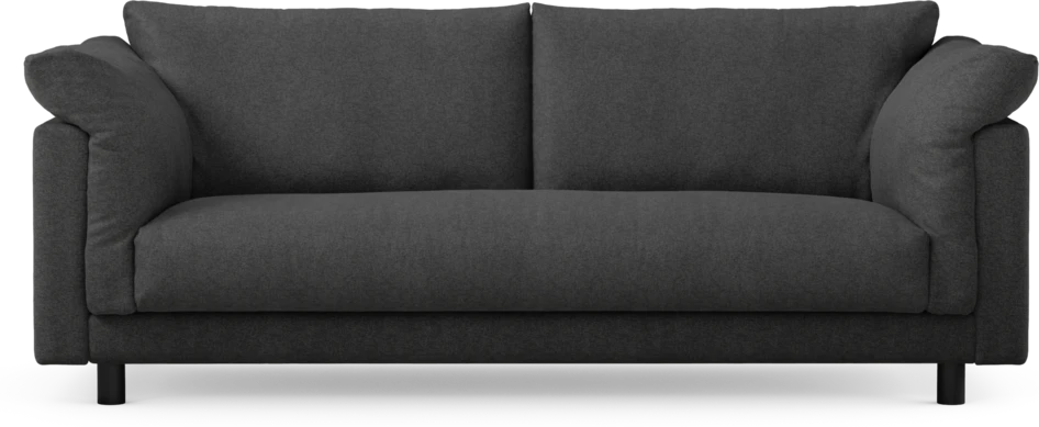 Cherrie - 2,5-sits soffa, hel dyna, fast klädsel - Svart