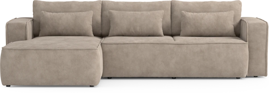 Ide - Bäddsoffa 3-sits med schäslong vänster - Beige