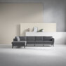 County - 3-sits soffa med divan vänster - Grå