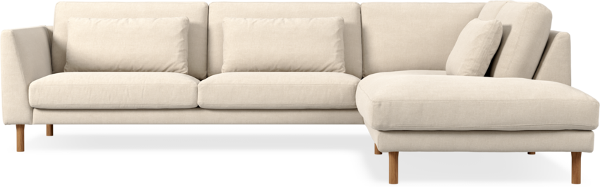 Willow - 3-sits soffa med divan höger, fast klädsel - Beige