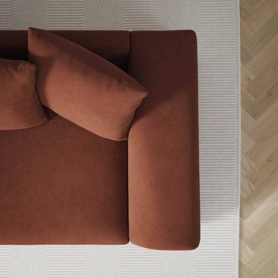 Town - 3-sits soffa med schäslong vänster - Orange