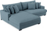 Rossi - 2-sits soffa med schäslong XL vänster - Blå