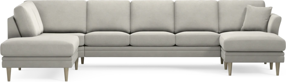 Eden - 3-sits soffa med divan vänster och schäslong höger - Grå
