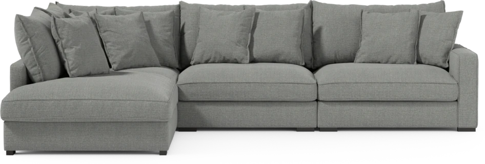 Rossi - 3-sits soffa med divan vänster - Grå