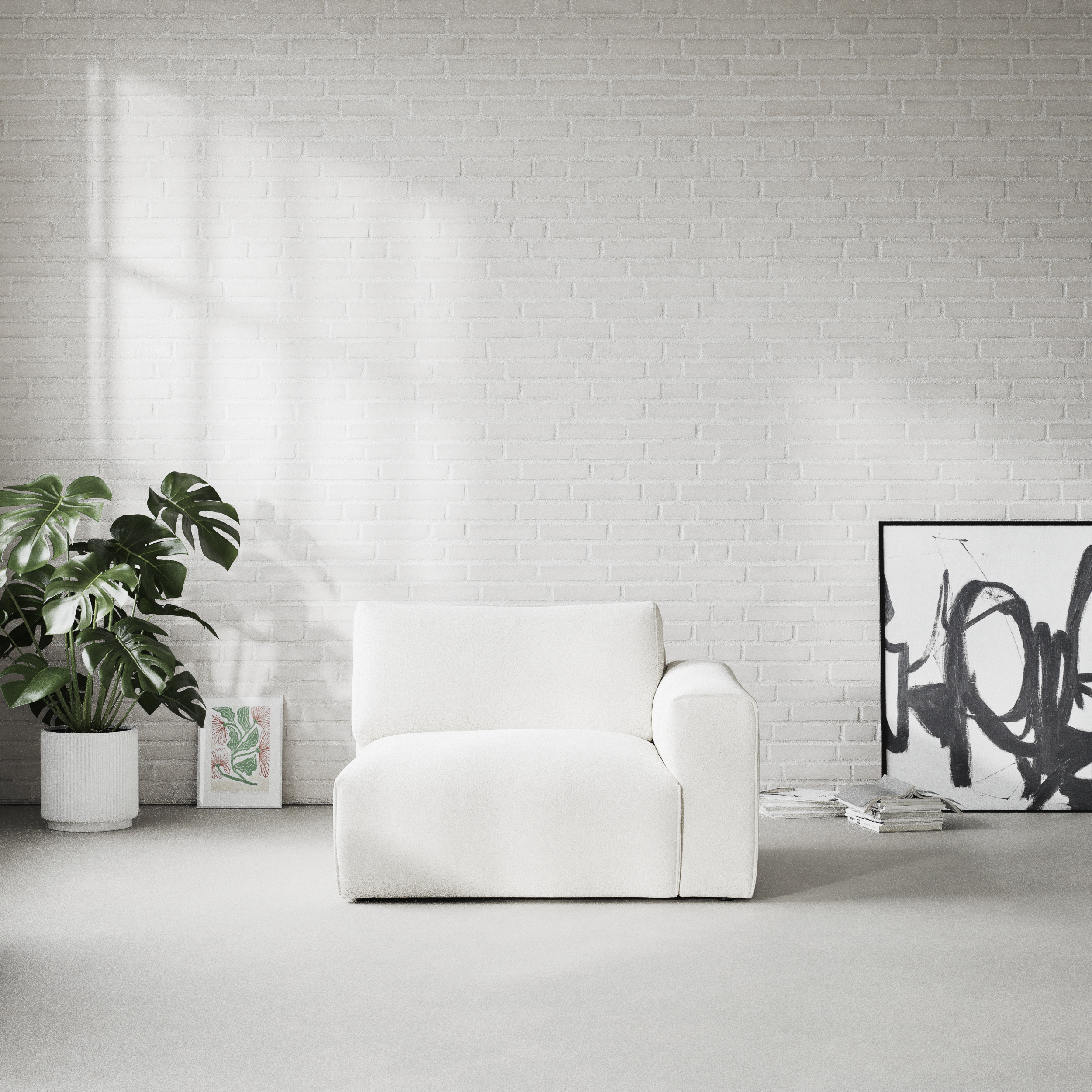 Free, 1,5-sits med armstöd höger