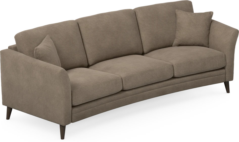 Eden - 3-sits soffa svängd - Brun