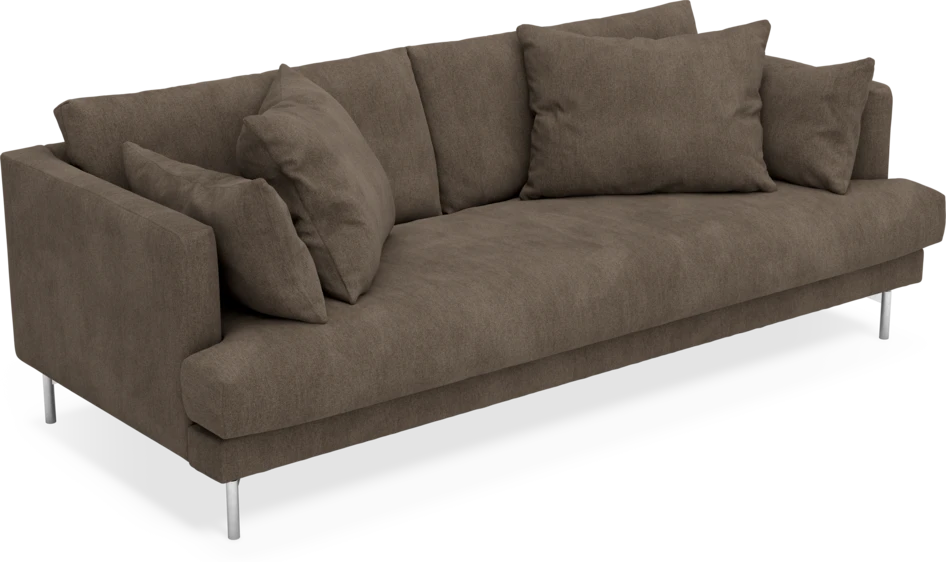 Harper - 3-sits soffa, hel dyna - Brun