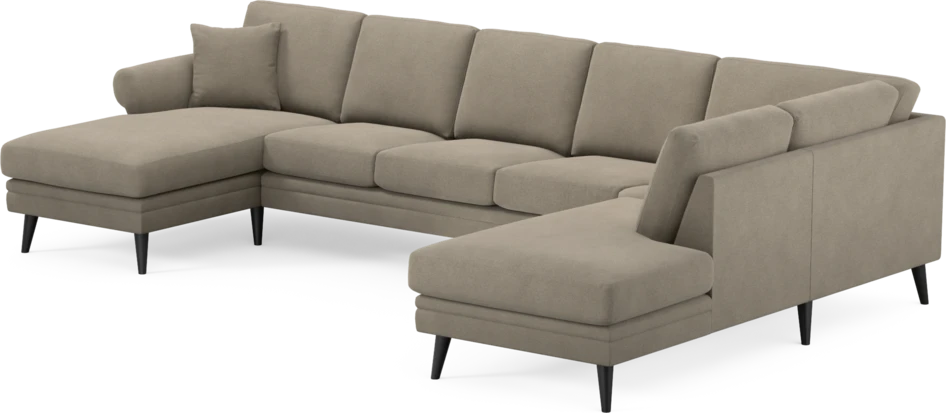Eden - 3-sits soffa med schäslong vänster och divan höger - Beige