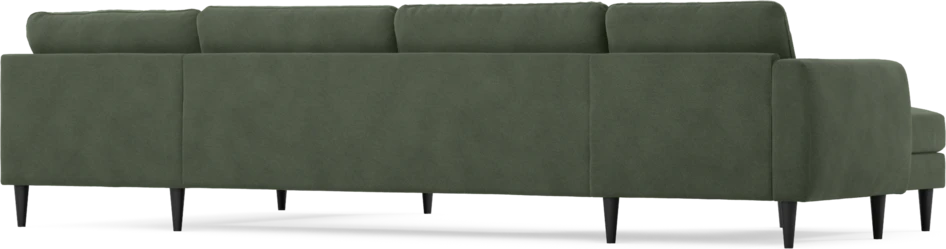 Bridge - 3-sits soffa med schäslong vänster och divan höger - Grön