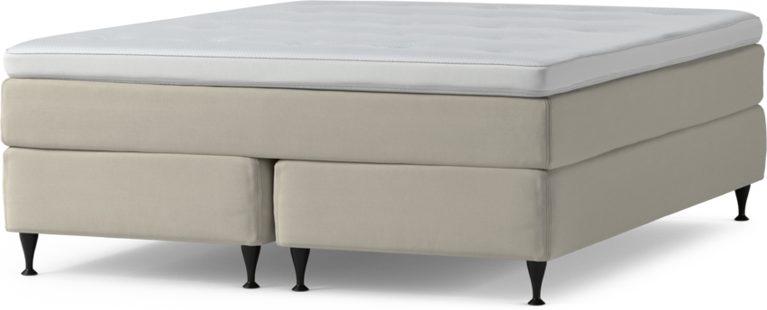 Delux Sense - Kontinentalsäng, dubbelsäng med bäddmadrass och sängben