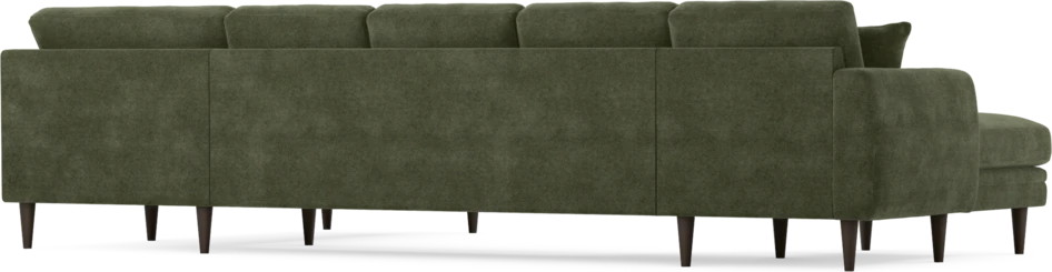 Eden - 3-sits soffa med schäslong vänster och divan höger - Grön