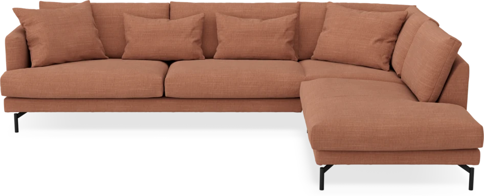 Harper - 3-sits soffa med divan höger - Orange