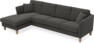Eden - 3-sits soffa med schäslong - Grå