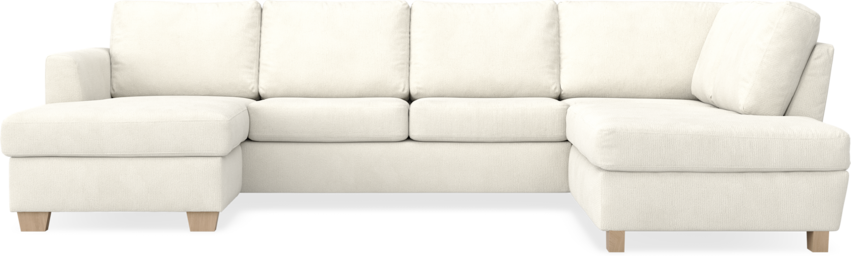 Friday - 3-sits soffa med schäslong vänster och divan höger - Vit