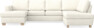 Friday - 3-sits soffa med schäslong vänster och divan höger - Vit