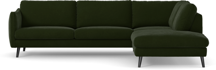 Madison Lux - 3-sits soffa med divan höger - Grön