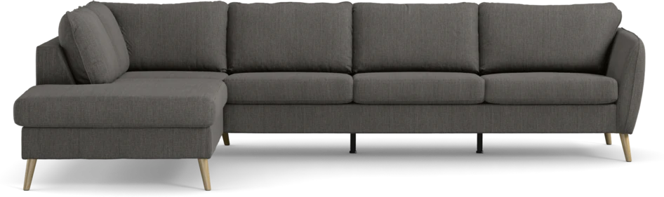 County - 3-sits soffa med divan vänster - Brun