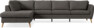 County - 3-sits soffa med divan vänster - Brun