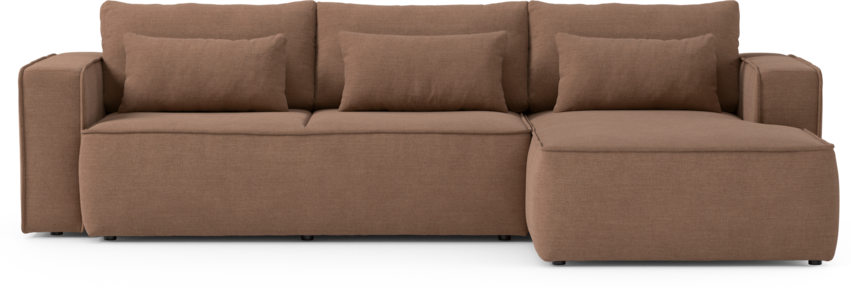 Ide - Bäddsoffa 3-sits med schäslong höger - Orange