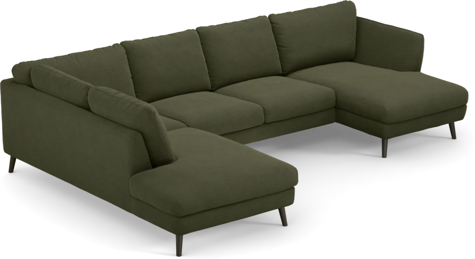 Madison Lux - 2-sits soffa med divan vänster och schäslong höger - Grön