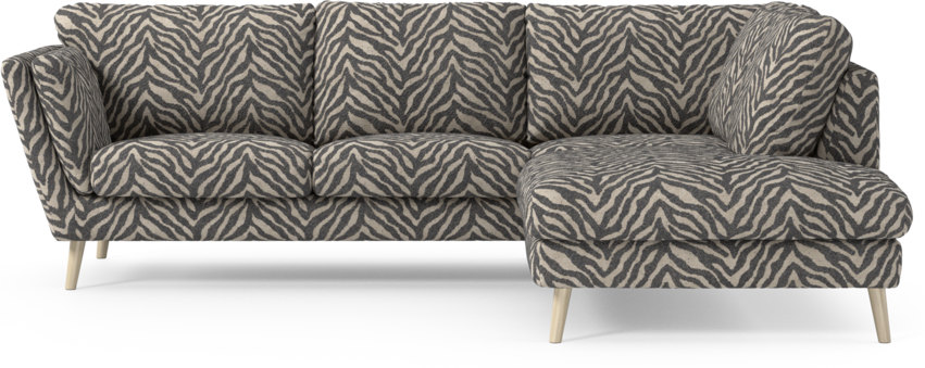 Madison Lux - 2-sits soffa med divan höger - Svart